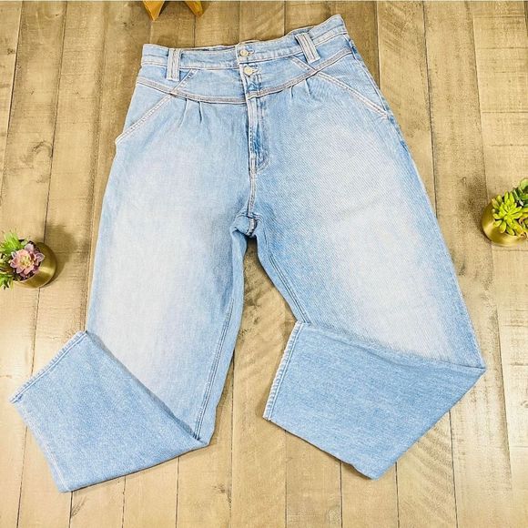 Mother The Pleated Popular Peg Straight-Leg Jeans In Intoxicated Sz 31 - Picture 3 of 12